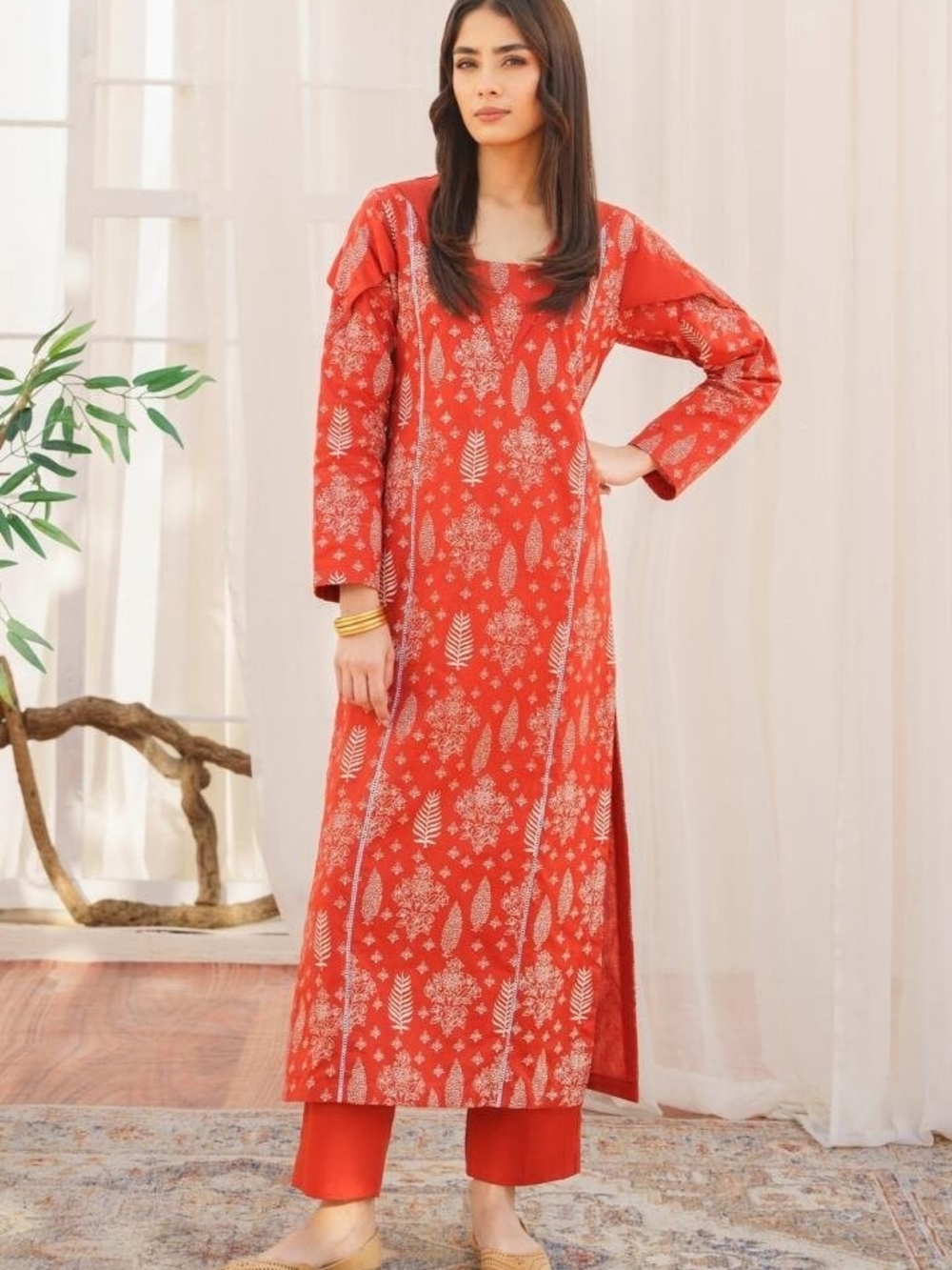 MANNAT 2PC PRINTED KHADDAR SUIT